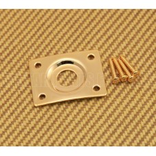 RRJP-G Gold Recessed Rectangle Jack Plate for Bass/Guitar