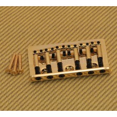 SB-0190-002 Gold Universal Top Load Hardtail Guitar Bridge