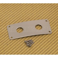 SMJP-C Chrome Stereo Jack Plate for Guitar/Bass