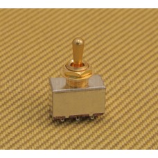 SW-BOX-G Gold 3-Way Toggle Box Switch for Guitar/Bass