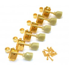 TK-0884-002 Gold Gotoh 6 Inline Vintage Keystone Tuner For Tele or Strat Guitar