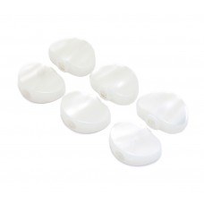 TK-7724-055 (6) White Pearloid Buttons Grover Rotomatic Full Size Guitar Tuners