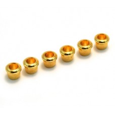 TK-MPB-G (6) Gold Metric Vintage Style Press-In Guitar Tuner Bushings