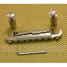 TP-BM116-N Les Paul Junior Nickel Wrap-Around Guitar Bridge Stop Tailpiece w/ Studs