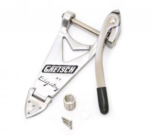 006-0138-100 Chrome Bigsby Gretsch Logo USA B6 Vibrato Guitar Tailpiece 0060138100