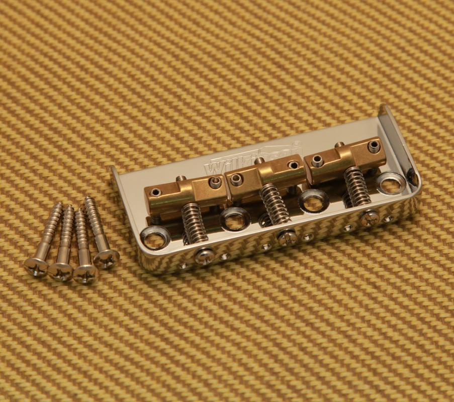 Wtbscr Wilkinson Chrome 3 Saddle Short Bridge For Telecaster Tele Guitar