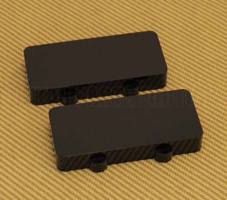 PCJZBNH Black Pickup Cover Set for Fender Jazzmaster No Pole Piece Holes