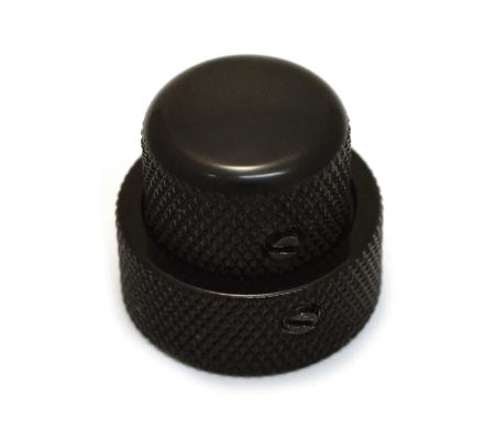 MK-0137-003 Concentric Bass Guitar Stacked Knob Fits CTS Concentric Pots Black 