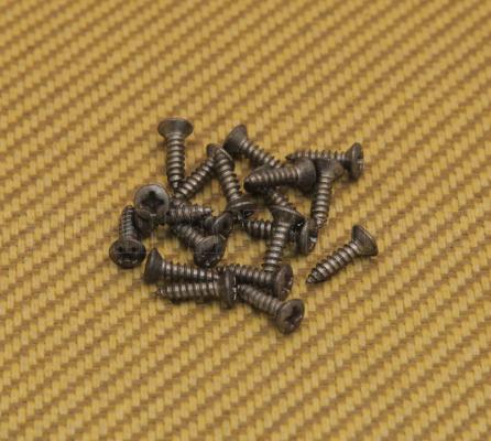 GS-0001-007 (20) Nickel Aged Finish Pickguard Screws for Fender Bass/Guitar #4