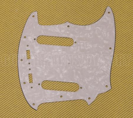 PG-0581-055 White Pearloid Pickguard for Vintage USA Fender Mustang