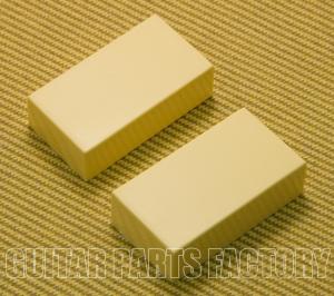 PC-0303-C (2) Cream Closed Guitar Humbucker No Holes Pickup Cover Set