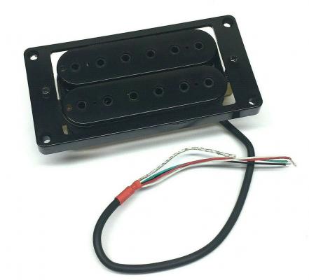 PU-BHH-B Black Hex Pole Bridge Position Humbucker Guitar Pickup w/ Ring 52mm