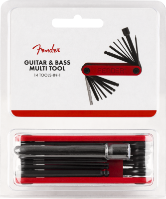 099-0654-020 Genuine Fender Multi 14 in 1 Compact Tool Luthier Guitar/Bass 0990654020