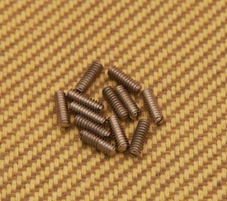  001-6105-049 Fender American Vintage Telecaster Saddle Height Screws 6-32 x 7/16" Slotted Nickel (12)  0016105049